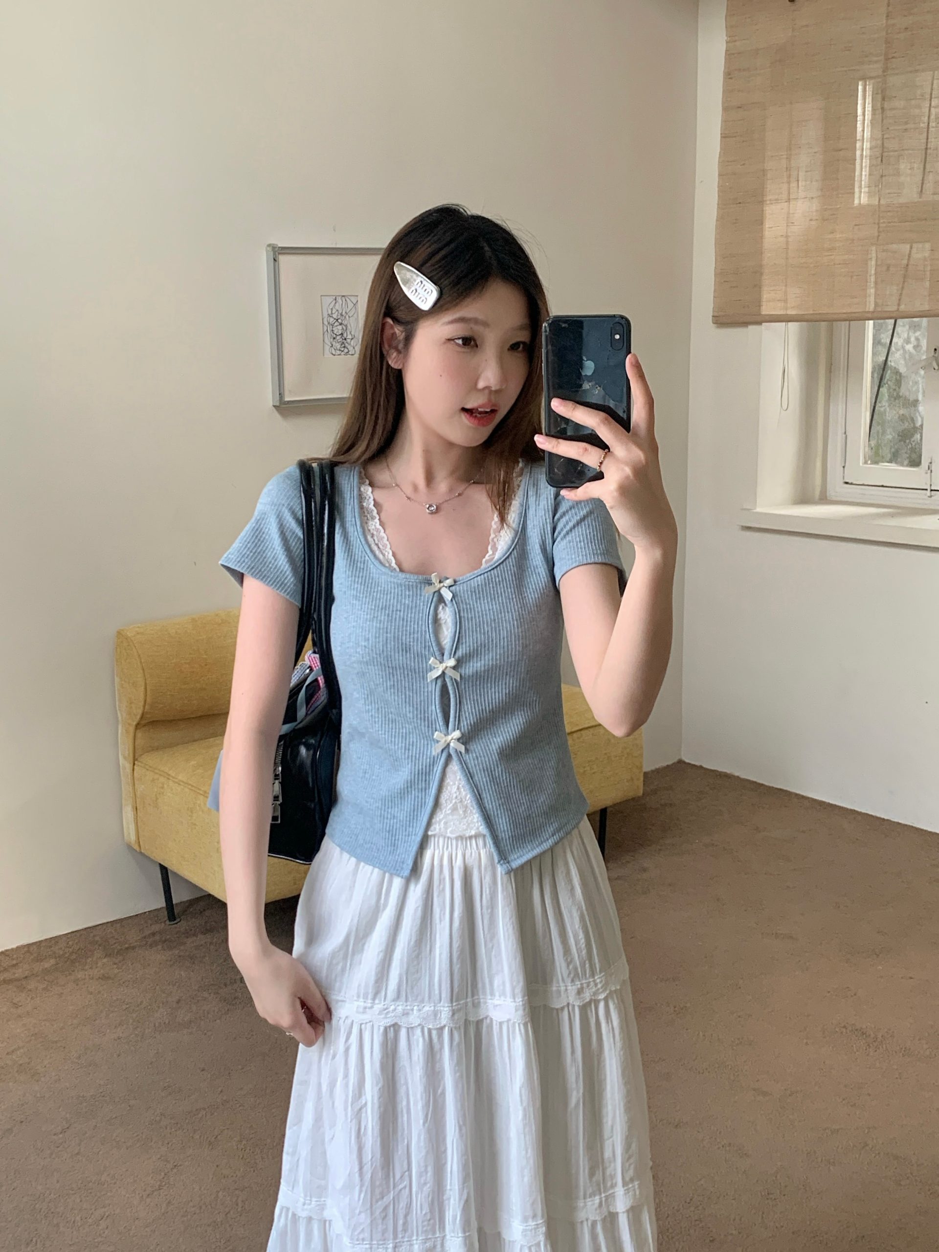2025 New Summer Plus Size Lace Patchwork Two-Piece Short Sleeve T-Shirt Slim Fit Crop Top - Image 2