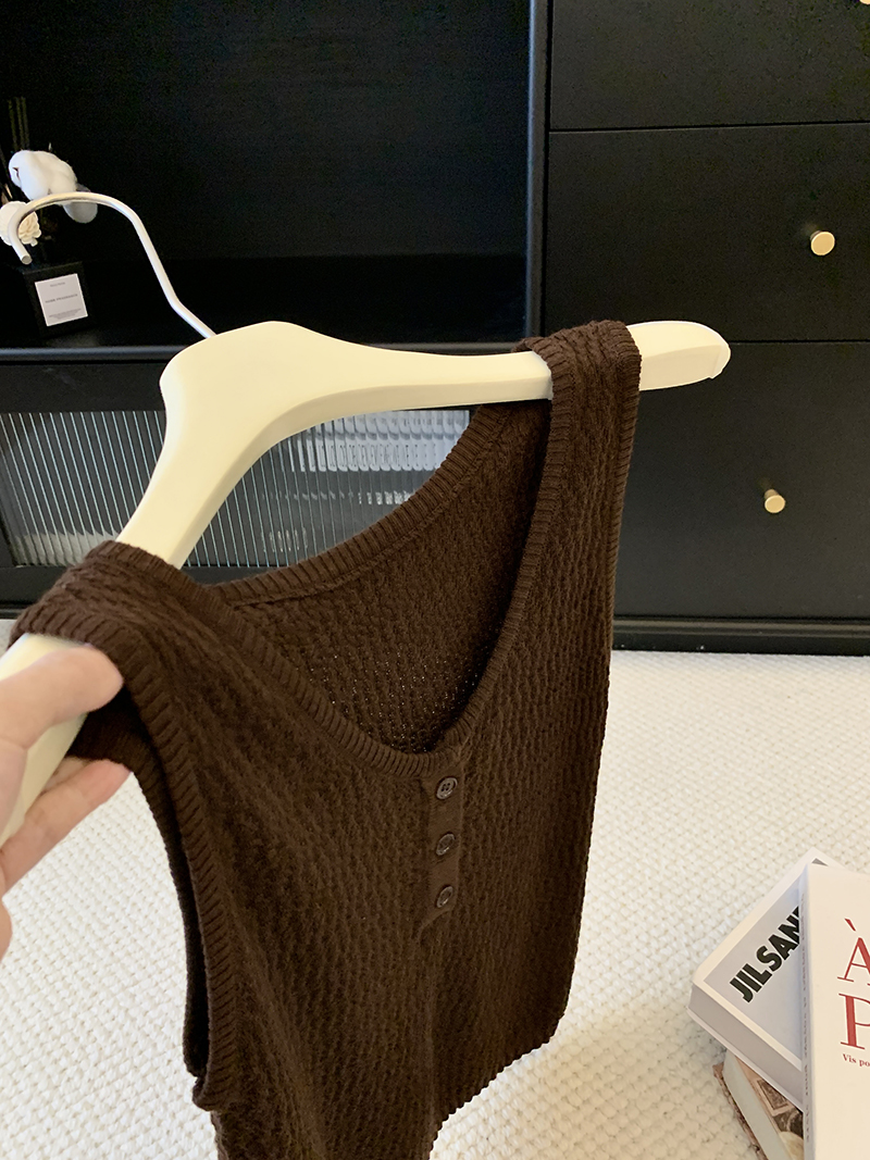 2026 Summer New Korean Fashion Versatile V-Neck Sleeveless Knit Top Women Loose Slim Casual - Style 2f009e - Image 4