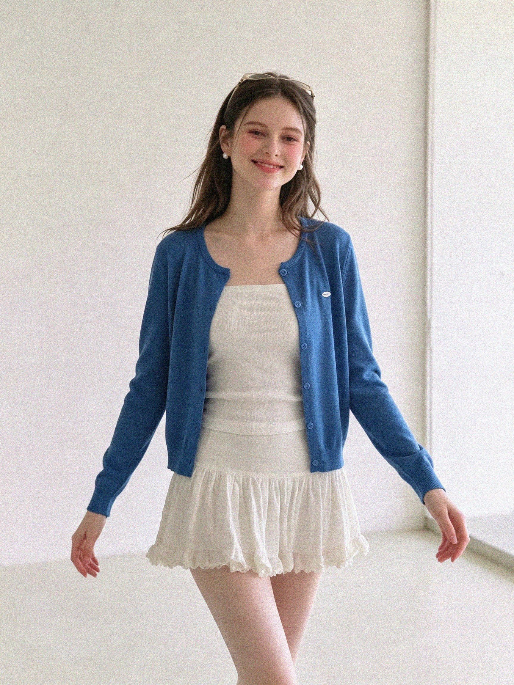 Korean Style Thin Knit Sun Protection Cardigan for Women Spring Summer Layering with Camisole - Image 3