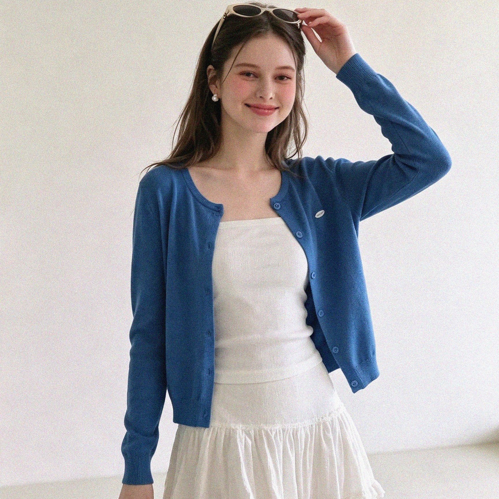 Korean Style Thin Knit Sun Protection Cardigan for Women Spring Summer Layering with Camisole - Image 5