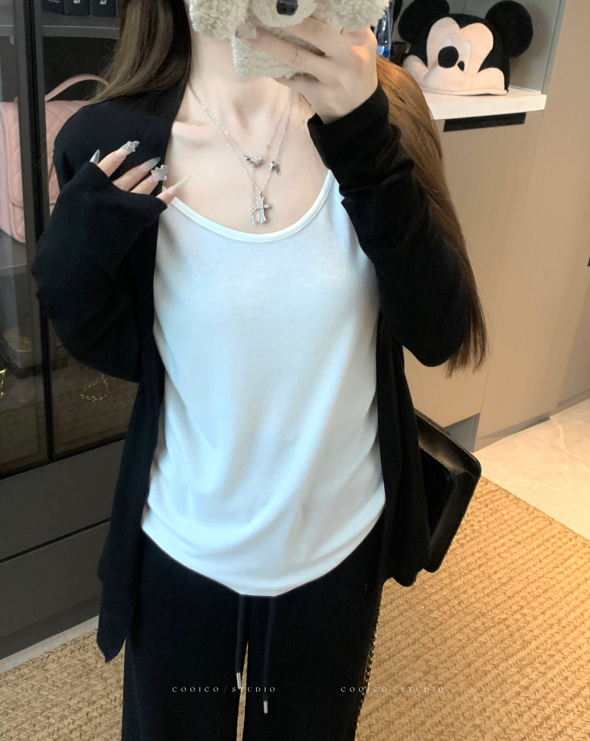 Plus Size Fall New Korean Style Lazy Color Block Fake Two-Piece T-Shirt Casual Loose Top - Image 3